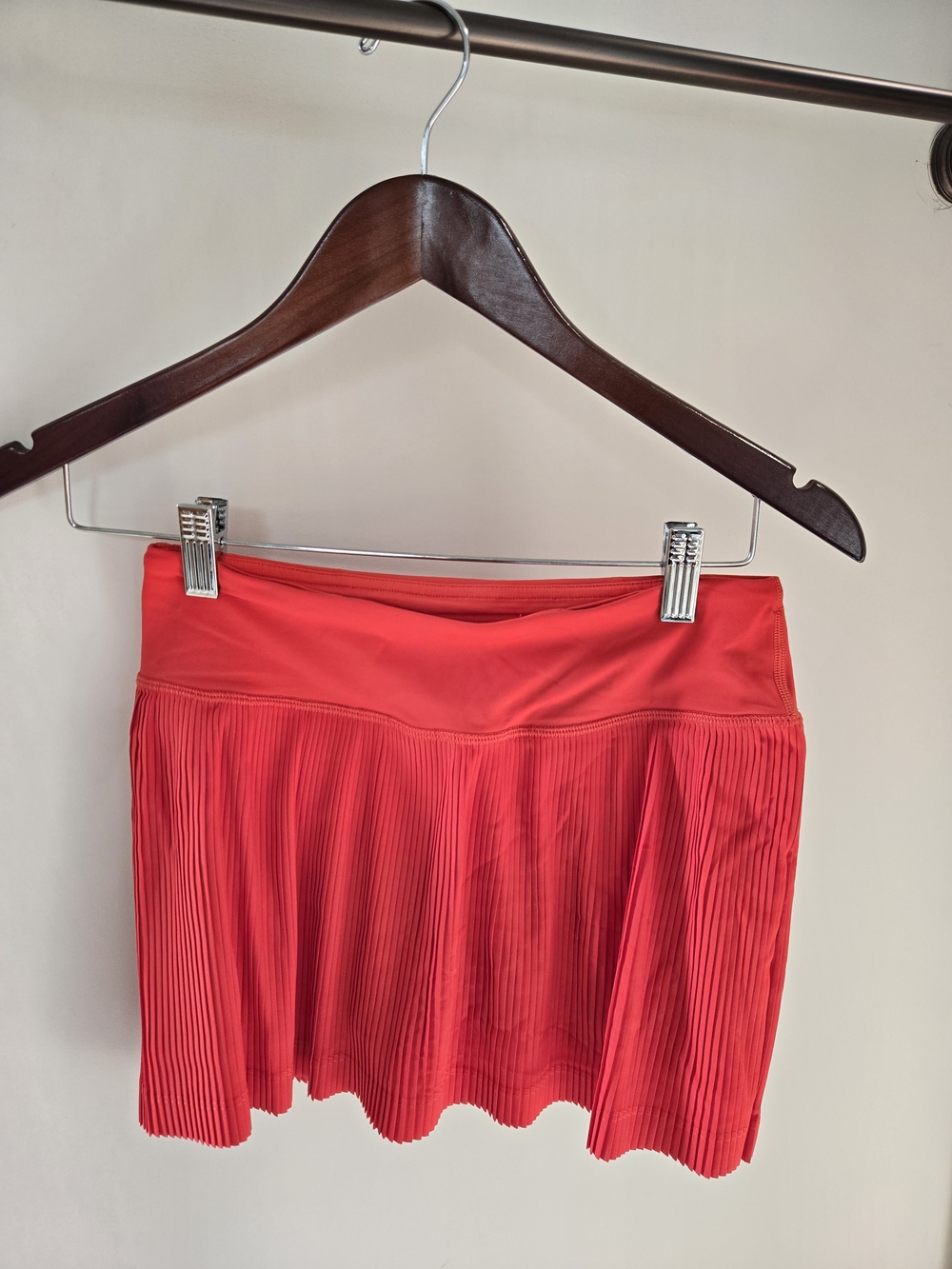 Lululemon Red Pleated Skater Skirt